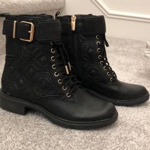 Vince Camuto Womens Toralina Leather Boots BLACK